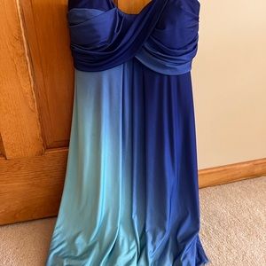 Ombré blue dress Xscape by Joanna Chen size L NEW!